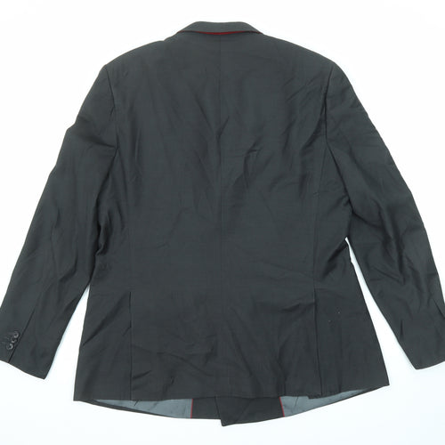 Red Herring Mens Grey Polyester Jacket Suit Jacket Size 44 Regular