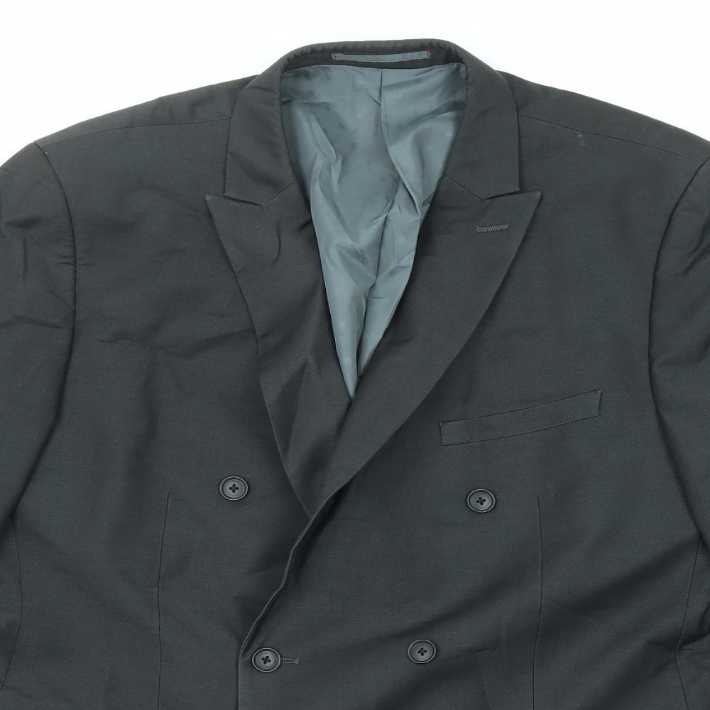 Red Herring Mens Grey Polyester Jacket Suit Jacket Size 44 Regular