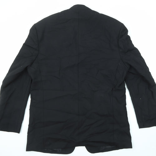 Ciro Citterio Mens Black Wool Jacket Suit Jacket Size 46 Regular