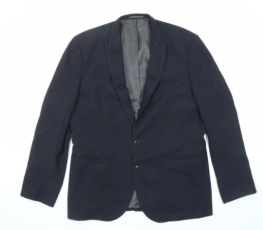 NEXT Mens Blue Polyester Jacket Blazer Size 44 Regular