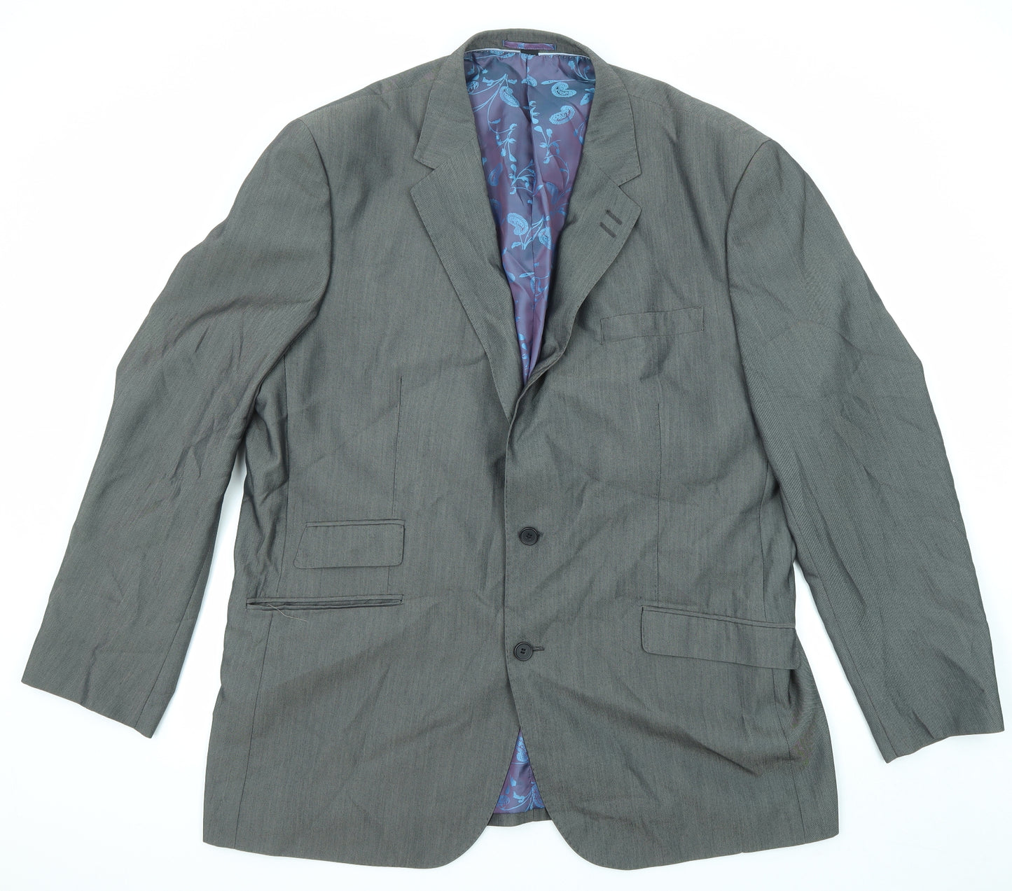 Jacamo Mens Grey Polyester Jacket Suit Jacket Size 50 Regular