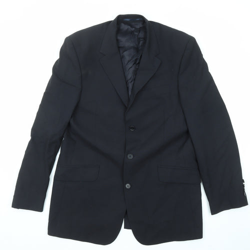 NEXT Mens Black Wool Jacket Suit Jacket Size 40 Regular