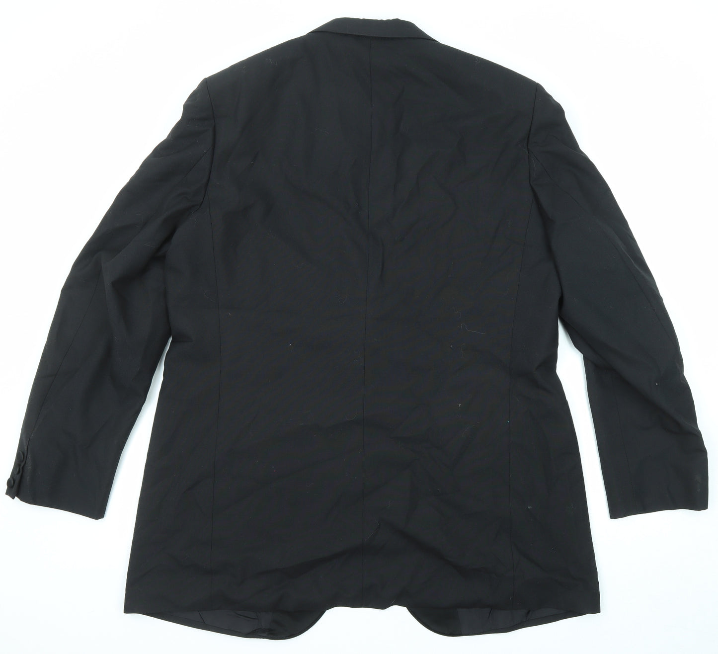 St Michael Mens Black Polyester Tuxedo Suit Jacket Size 46 Regular