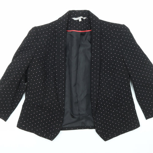 Red Herring Womens Black Polka Dot Jacket Blazer Size 10