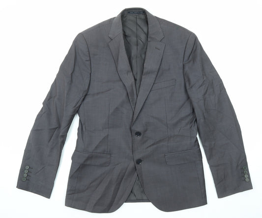 Paul Costelloe Mens Grey Wool Jacket Suit Jacket Size 40 Regular