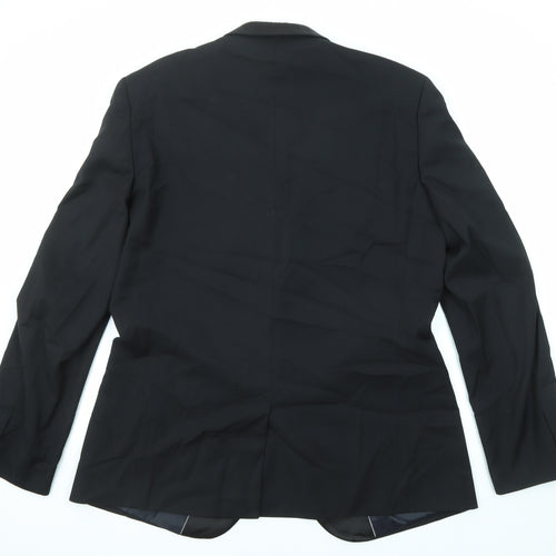 NEXT Mens Black Polyester Tuxedo Suit Jacket Size 44 Regular