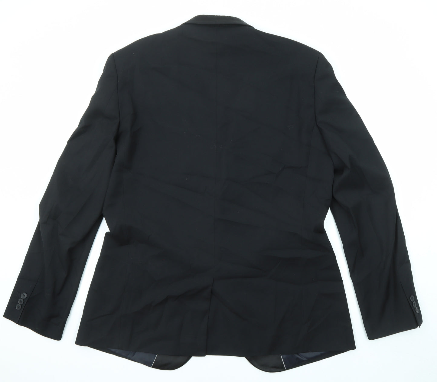 NEXT Mens Black Polyester Tuxedo Suit Jacket Size 44 Regular