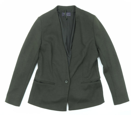 Marks and Spencer Womens Green Jacket Blazer Size 12 Button - Slim