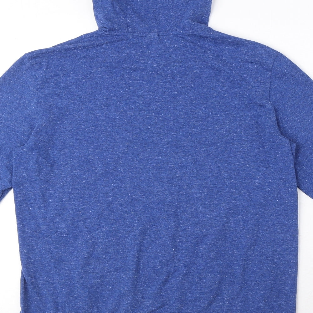 adidas Womens Blue Cotton Pullover Hoodie Size S Pullover