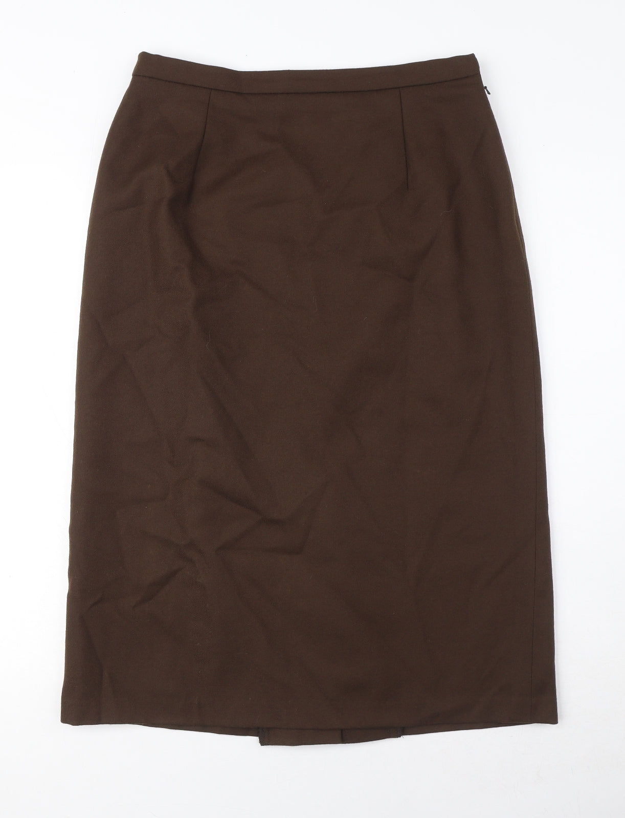 Ridella Womens Brown Wool Straight & Pencil Skirt Size 14 Zip