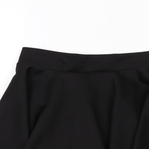 Pilot Womens Black Polyester Swing Skirt Size 8