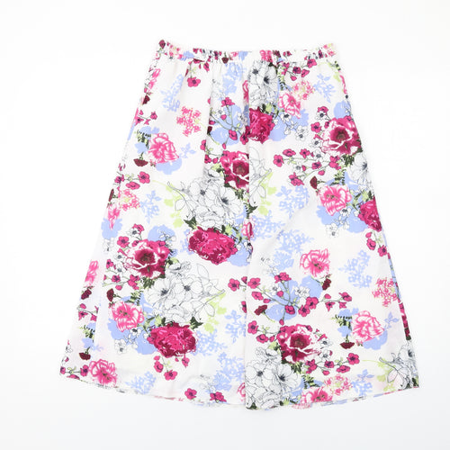 EWM Womens Multicoloured Floral Polyester A-Line Skirt Size 10