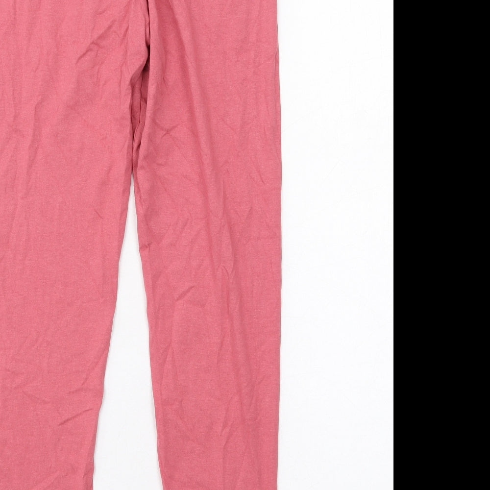 Missguided Womens Pink Cotton Carrot Leggings Size 8 L26 in