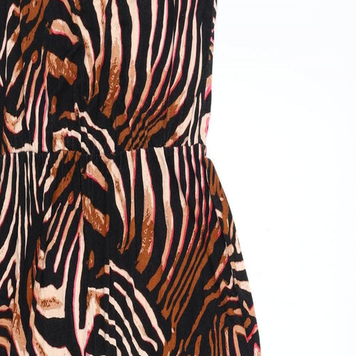 Everyday Womens Multicoloured Animal Print Viscose Maxi Size 12 Scoop Neck Pullover - Tiger pattern