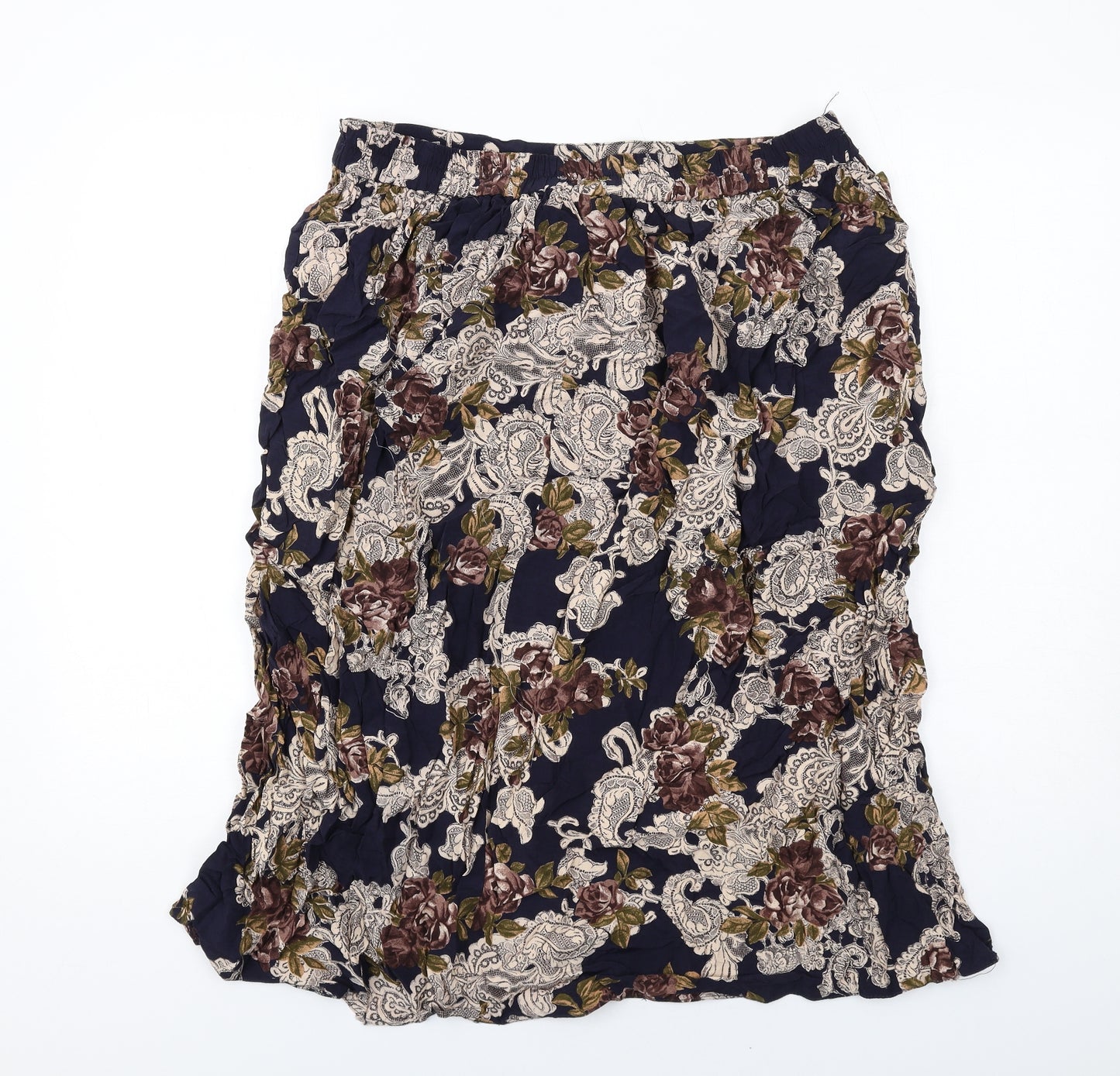 essence Womens Multicoloured Geometric Viscose A-Line Skirt Size 22