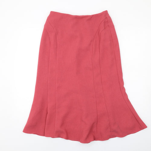 Eastex Womens Pink Polyester Swing Skirt Size 12 Zip
