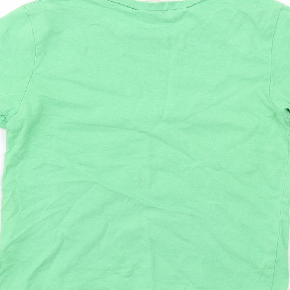 H&M Boys Green Cotton Basic T-Shirt Size 2-3 Years Round Neck Pullover - I'm Hungry Like A Tiger