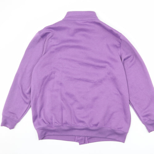 Damart Womens Purple Bomber Jacket Jacket Size 18 Button
