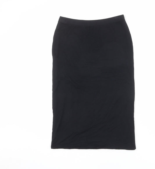 Oasis Womens Black Viscose Straight & Pencil Skirt Size XS