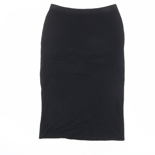 Oasis Womens Black Viscose Straight & Pencil Skirt Size XS