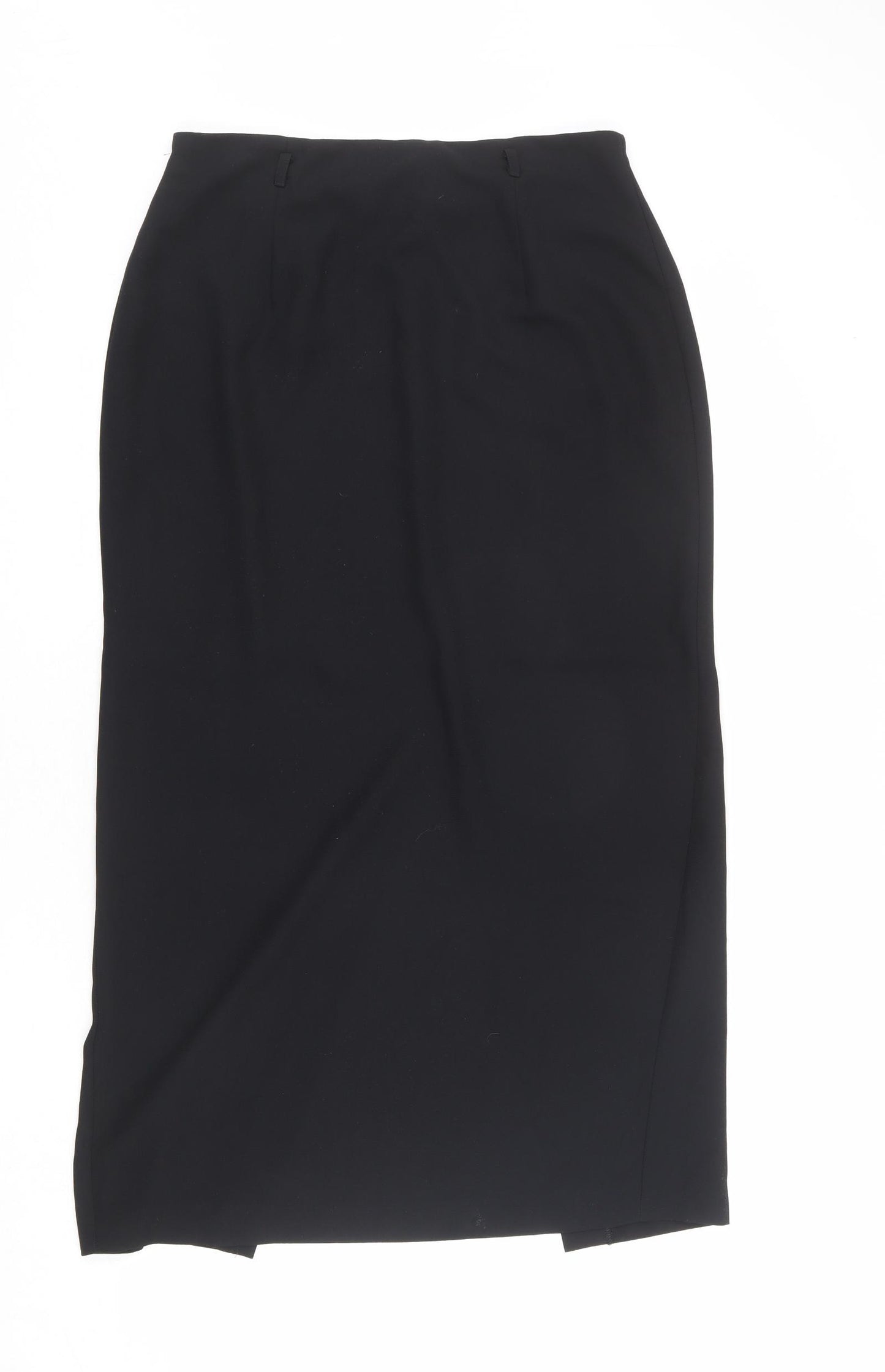 Wallis Womens Black Polyester Straight & Pencil Skirt Size 14 Zip