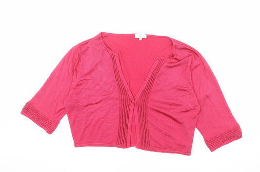 CC Womens Pink V-Neck Viscose Cardigan Jumper Size XL