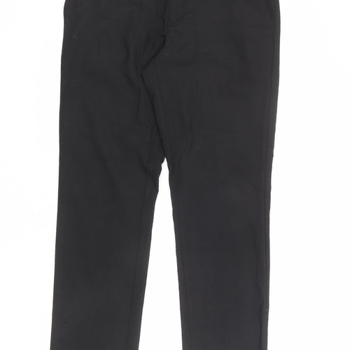 Burton Mens Black Polyester Trousers Size 34 in L30 in Regular Zip