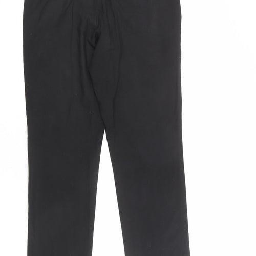 Burton Mens Black Polyester Trousers Size 34 in L30 in Regular Zip