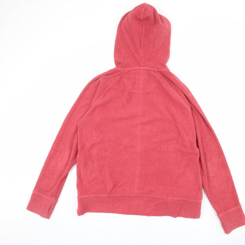 Fat Face Womens Red Cotton Full Zip Hoodie Size M Zip