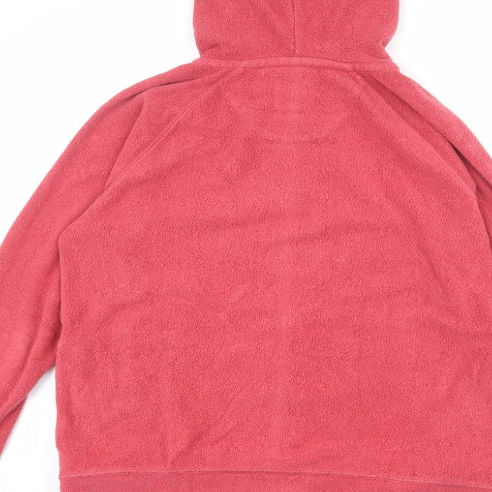 Fat Face Womens Red Cotton Full Zip Hoodie Size M Zip
