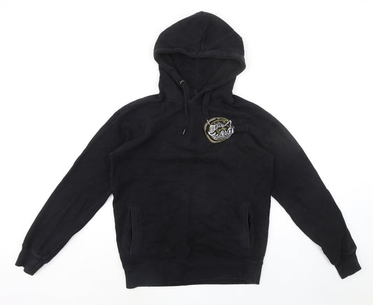 Earth Positive Mens Black Cotton Pullover Hoodie Size M