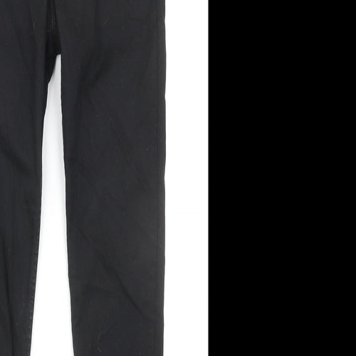 H&M Womens Black Cotton Skinny Jeans Size 8 L30 in Regular Zip