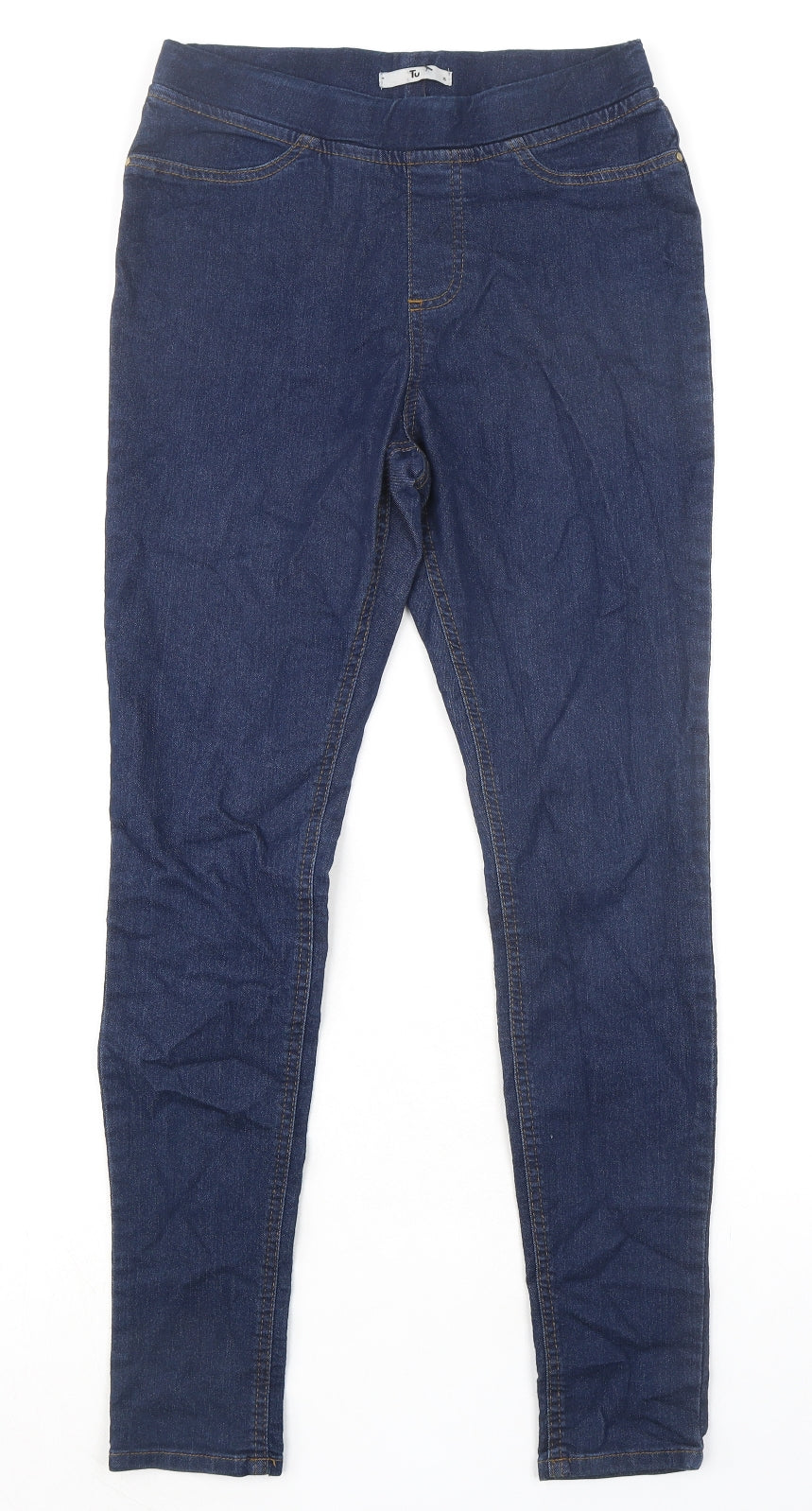 TU Womens Blue Cotton Jegging Jeans Size 8 L28 in Regular