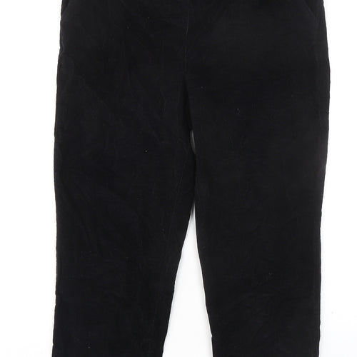 EWM Womens Black Cotton Trousers Size 16 L26 in Regular