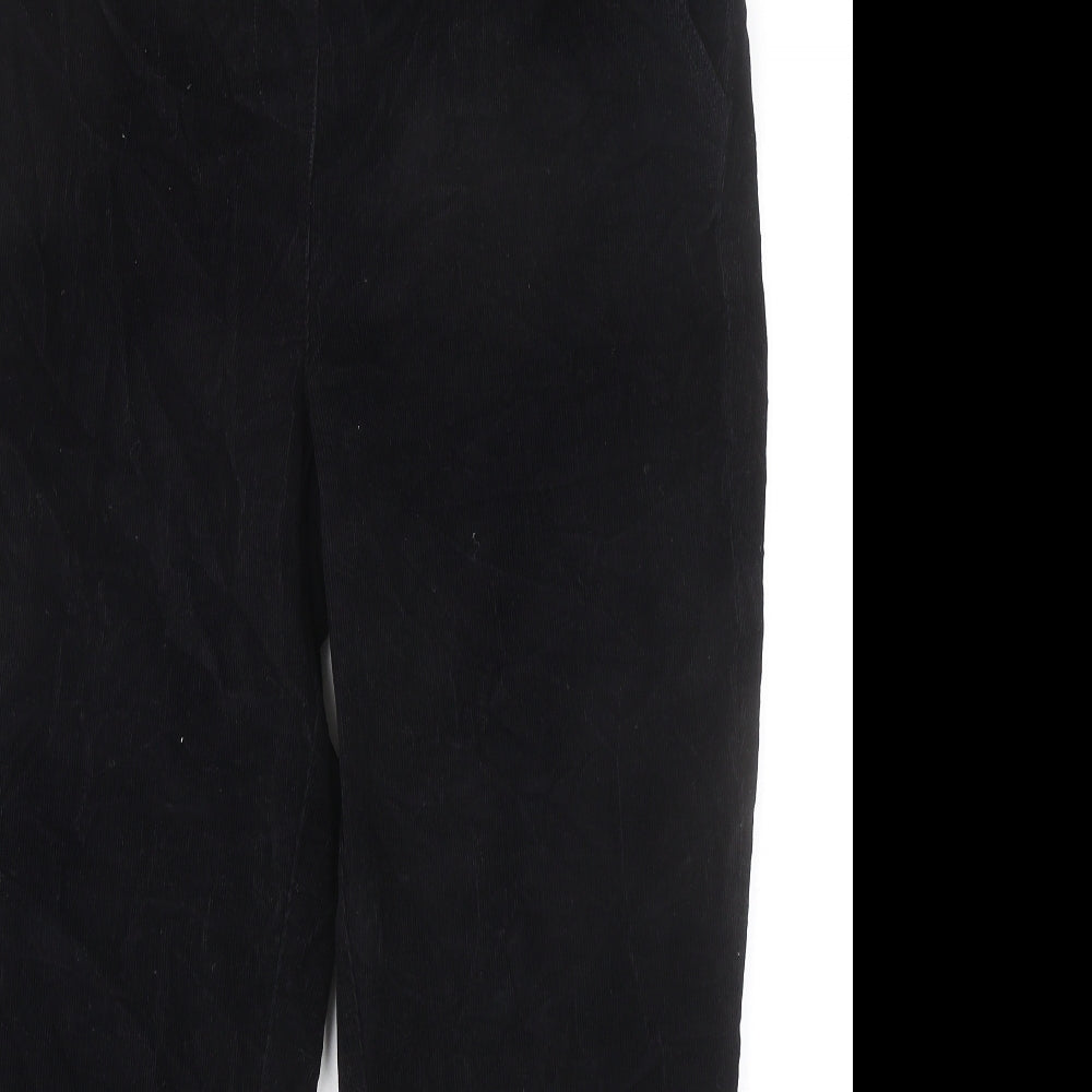 EWM Womens Black Cotton Trousers Size 16 L26 in Regular