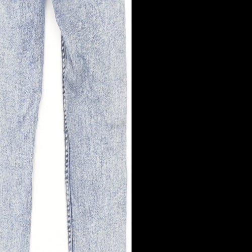 Divided by H&M Womens Blue Cotton Skinny Jeans Size 8 L29 in Regular Zip