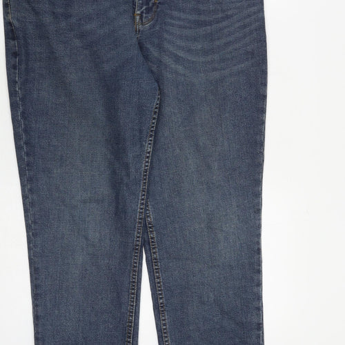 TU Mens Blue Cotton Tapered Jeans Size 34 in L30 in Slim Zip