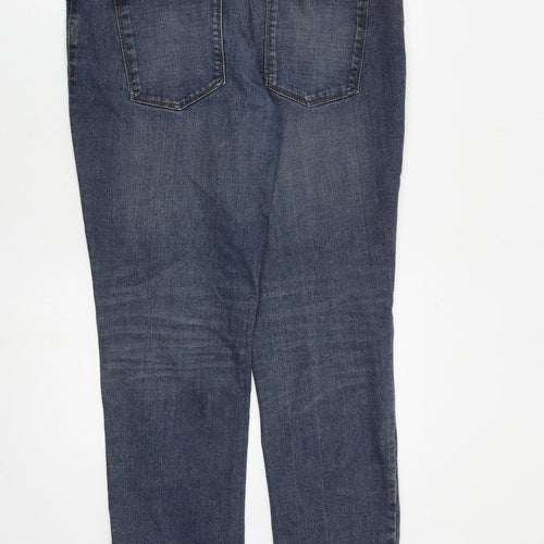 TU Mens Blue Cotton Tapered Jeans Size 34 in L30 in Slim Zip