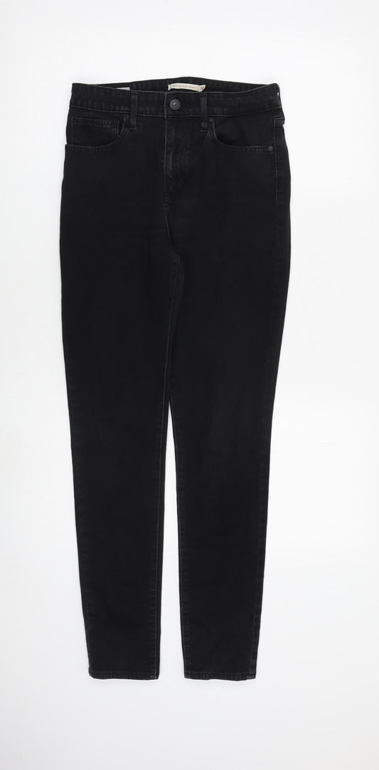 Levi's Womens Black Cotton Skinny Jeans Size 28 in L29 in Slim Zip
