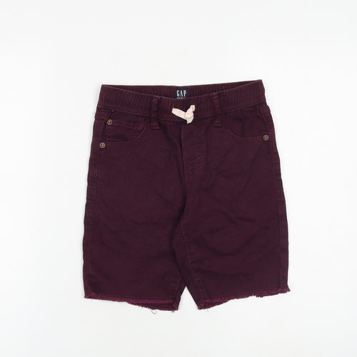 Gap Boys Purple Cotton Bermuda Shorts Size M L9 in Regular Drawstring