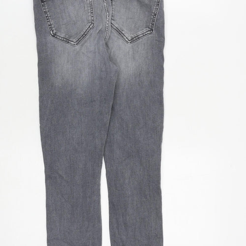 River Island Womens Grey Cotton Skinny Jeans Size 8 L26 in Regular Zip
