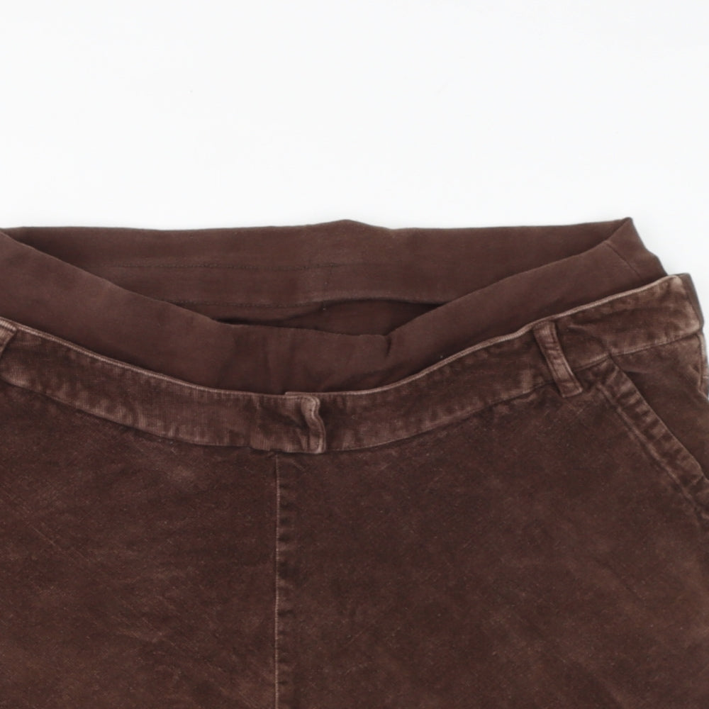 JoJo Maman Bébé Womens Brown Cotton A-Line Skirt Size 14