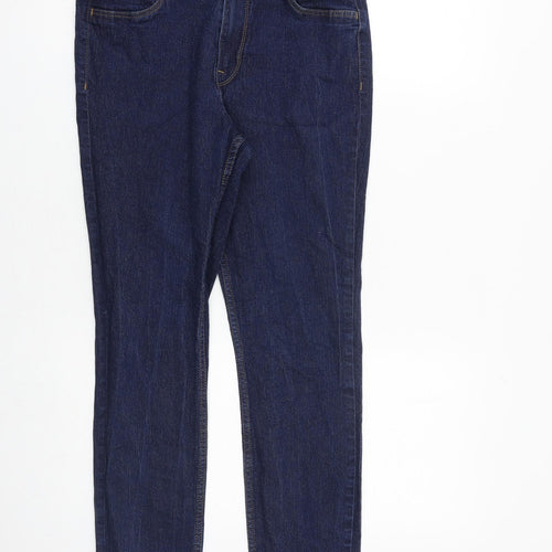 H&M Womens Blue Cotton Straight Jeans Size 32 in L28 in Regular Zip