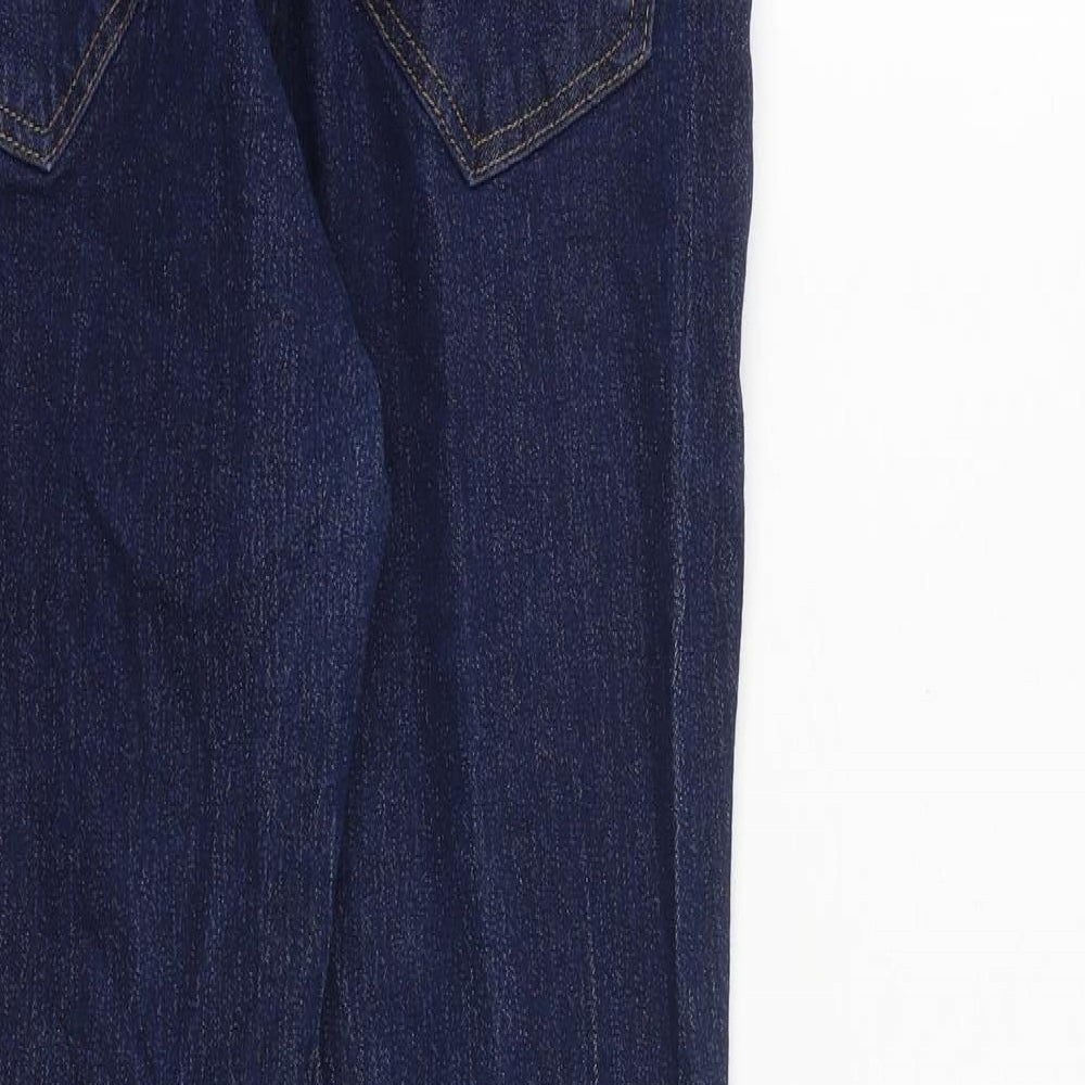 H&M Womens Blue Cotton Straight Jeans Size 32 in L28 in Regular Zip