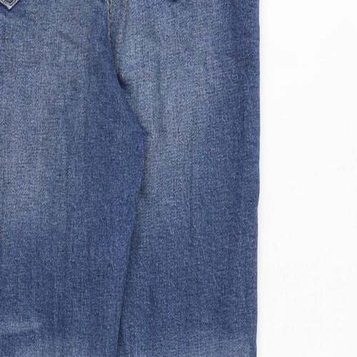 George Womens Blue Cotton Straight Jeans Size 10 L29 in Regular Zip
