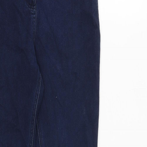 F&F Womens Blue Cotton Skinny Jeans Size 8 L32 in Slim Zip
