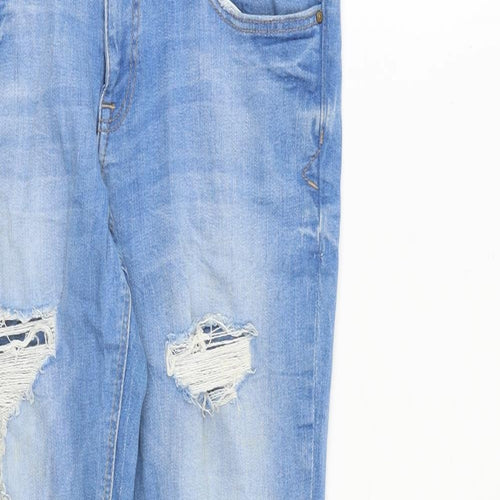 Denim & Co. Womens Blue Cotton Skinny Jeans Size 10 L29 in Regular Zip