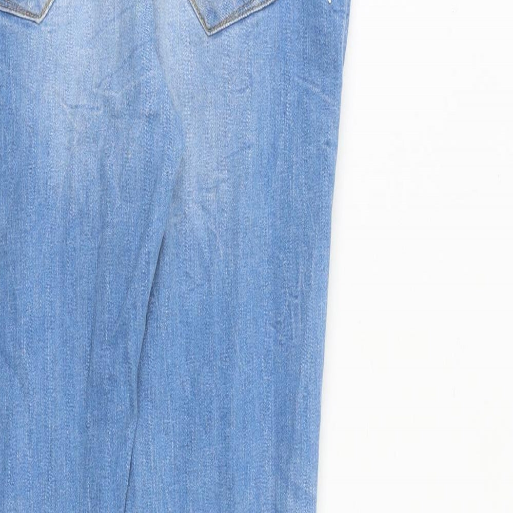 Denim & Co. Womens Blue Cotton Skinny Jeans Size 10 L29 in Regular Zip