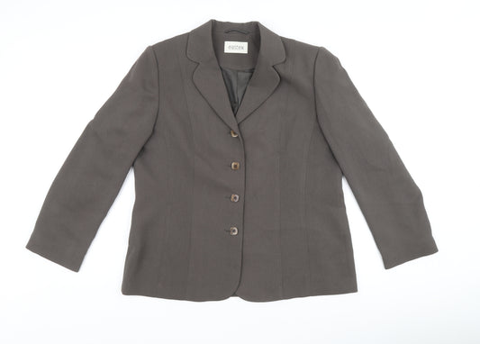 Eastex Womens Grey Polyester Jacket Blazer Size 14