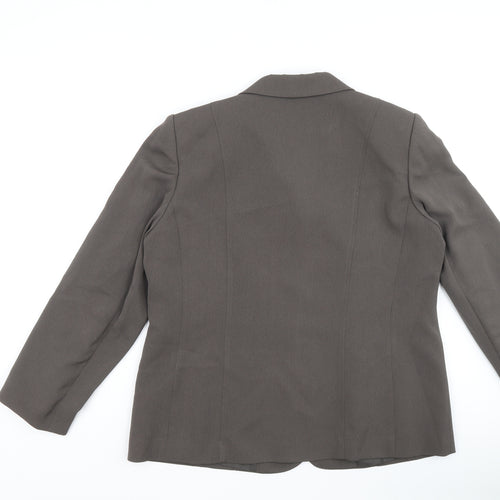 Eastex Womens Grey Polyester Jacket Blazer Size 14